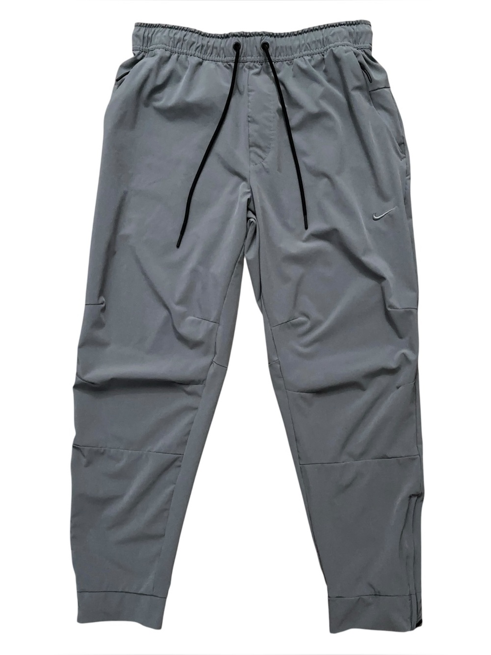 Nike Unlimited Dri-Fit Zippered Cuff Versatile Pants Mens M Drawstring Gray